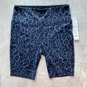 Vogo Super High Waisted Bike Shorts Grey Leopard Print Size Medium NWT